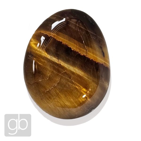 Tigrie oko placka 37 x 28 x 12,2 mm