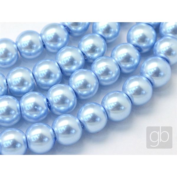 Korlky voskovan perly O4 mm Modr VO4010