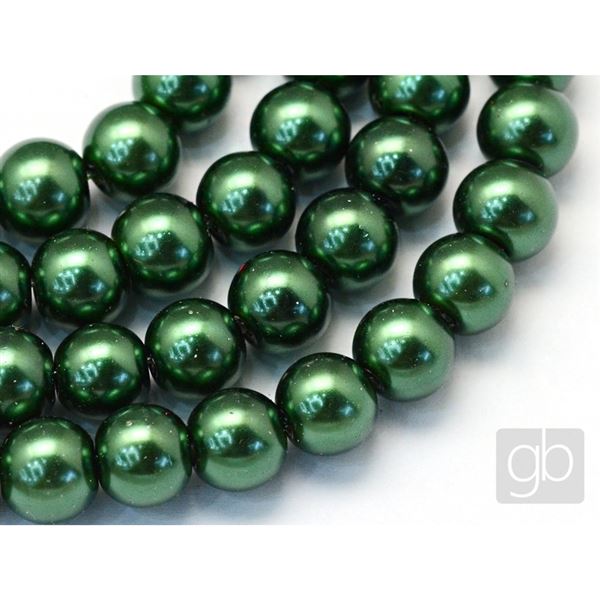 Korlky voskovan perly O4 mm Zelen VO4016