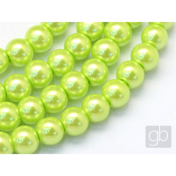 Korlky voskovan perly O4 mm Zelen VO4022