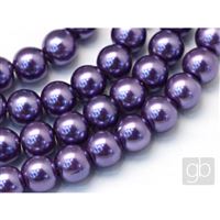 Korálky voskované perly O6 mm Fialová VO6028