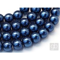 Korálky voskované perly O6 mm Modrá VO6032