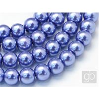 Korálky voskované perly O6 mm Modrá VO6034