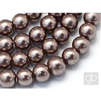 Korálky voskované perly O6 mm Hnedá VO6038
