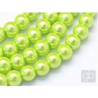 Korálky voskované perly O6 mm Zelená VO6042