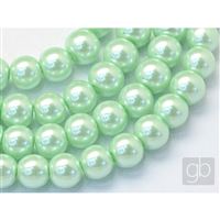 Korálky voskované perly O6 mm Zelená VO6043