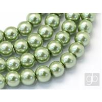 Korálky voskované perly O6 mm Zelená VO6045
