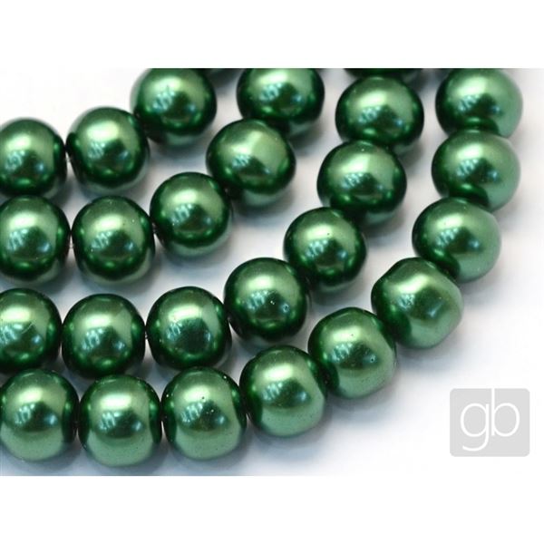 Korlky voskovan perly O6 mm Zelen VO6047
