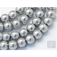 Korálky voskované perly O6 mm STRIEBORNÁ VO6048