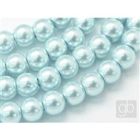 Korálky voskované perly O6 mm Svtle tyrkysová