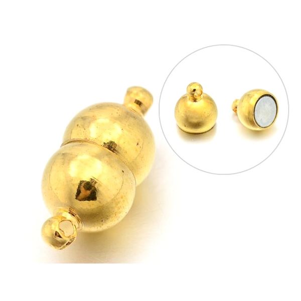 Magnetick zapnanie17x8 mm (otvor 1 mm) Zlat