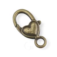 Karabinka ozdobná biutérne zapínanie 27 x 14 mm STAROMOSADZ