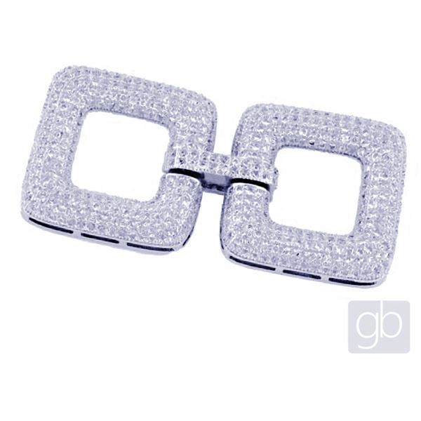 biutrny zapnanie Strieborn 51,5 x 24 mm